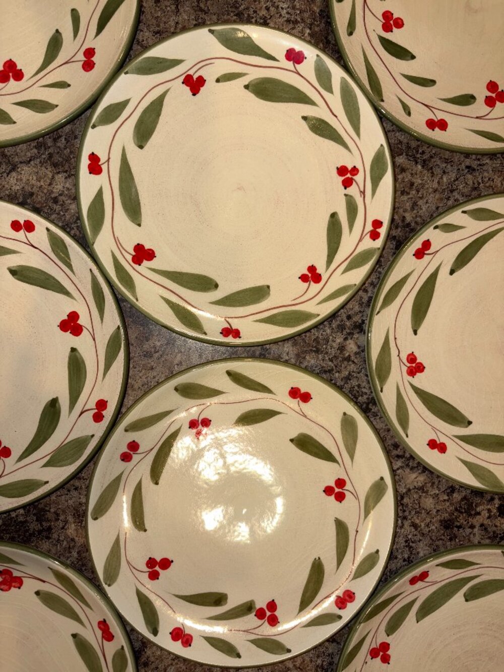 Crate&Barrel Winterberry Dessert Plates - Set of 8